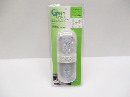 (1) 72 White LED High Power 12V Dome Light Fixture Natural Light On Off Switches