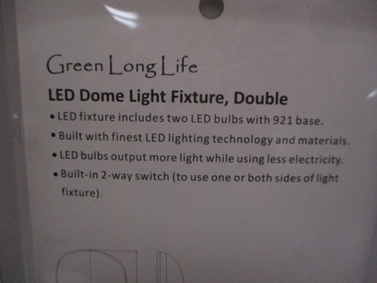 (1) 72 White LED High Power 12V Dome Light Fixture Natural Light On Off Switches
