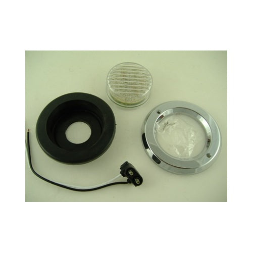 Amber 2.5" Round 13 LED Truck Trailer Marker Clearance Light Kit / Chrome Bezel