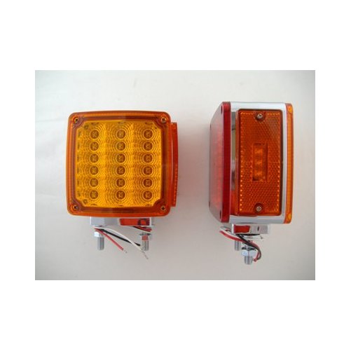36 LED Amber Red Side Marker Turn Signal Semi Fender Lights
