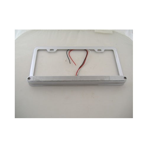 Chrome License Plate Bracket / Red LED Stop Tail Light / Chrome Mirror Lens