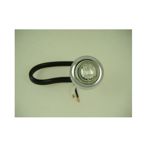 Mini 3/4" Round Blue 3 LED Clearance Marker Accent Light / Stainless Steel Bezel