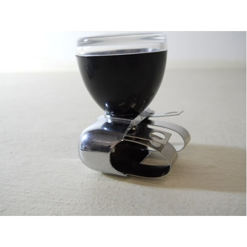 Classic Hot Rod Black Steering Wheel Spinner Suicide Knob / Clear Removable Cap
