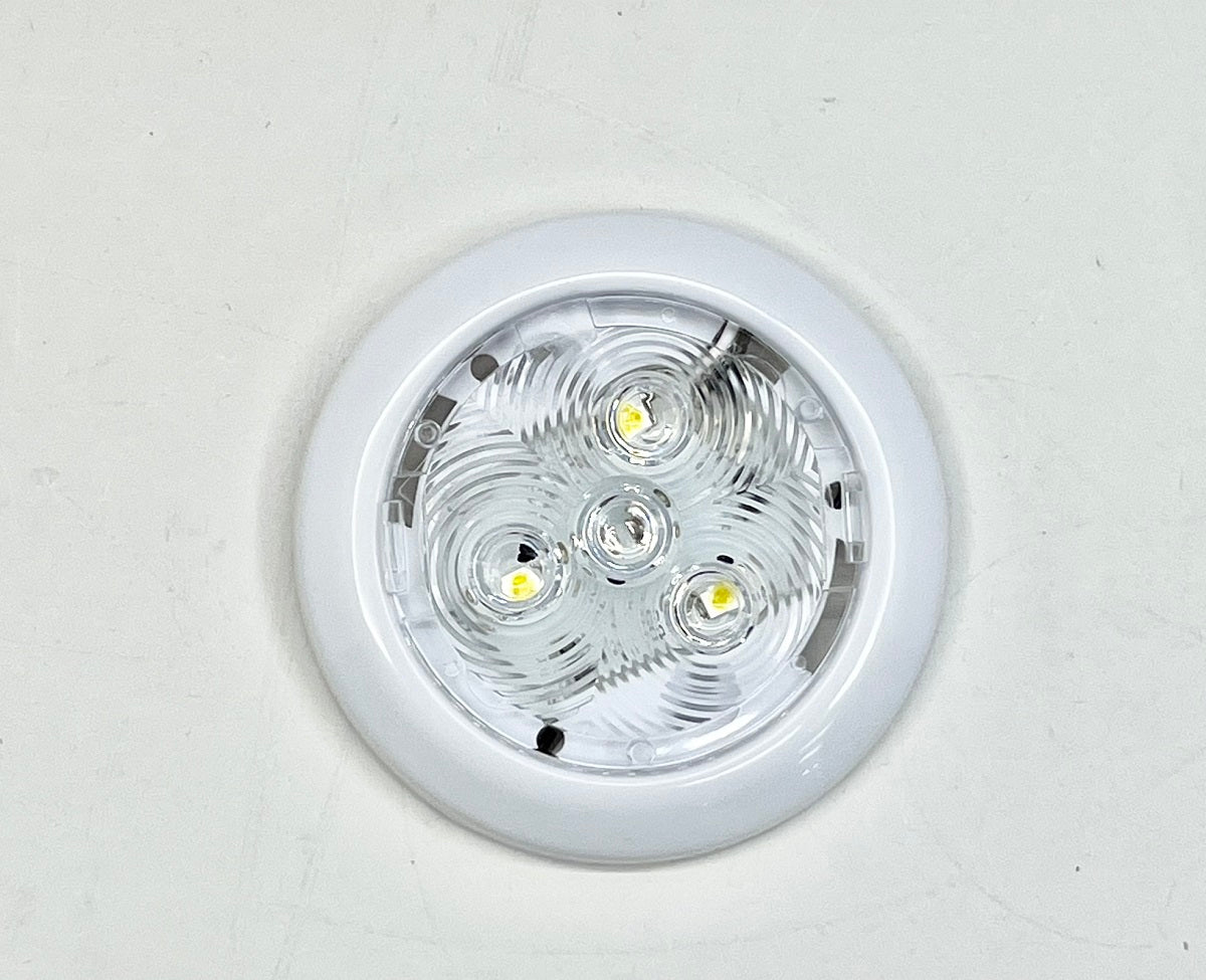 2.75" White 3 LED Dome Light Truck Trailer RV Bus Camper Car