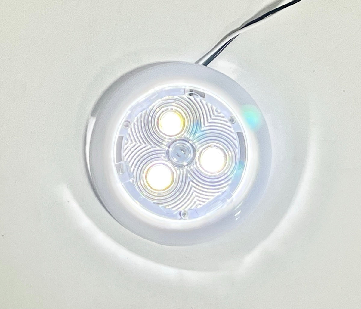2.75" White 3 LED Dome Light Truck Trailer RV Bus Camper Car