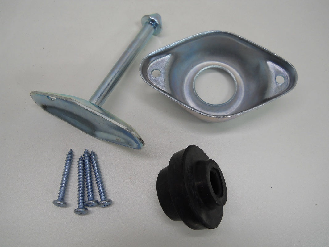 RV Camper Trailer Door Stop Holder Latch / Metal Plunger Kit / 3" Straight Rod