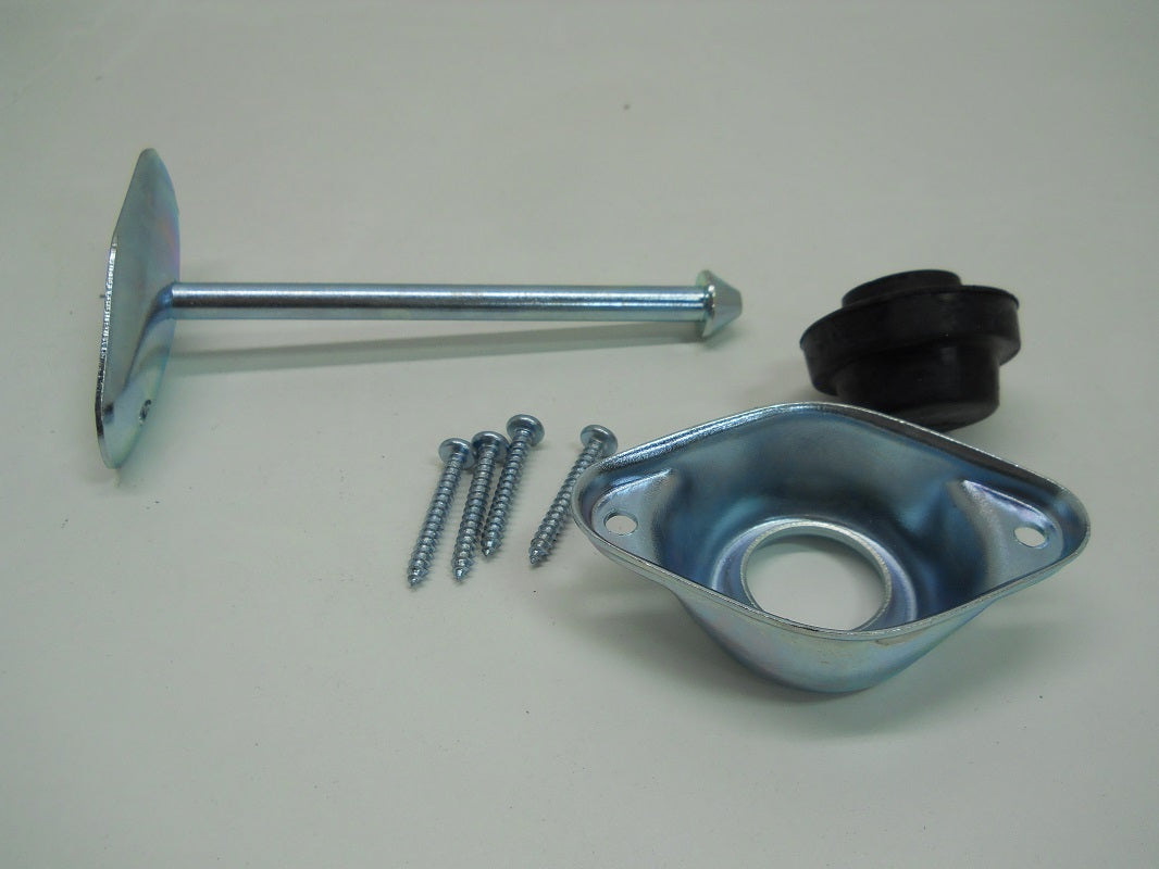 RV Camper Trailer Door Stop Holder Latch / Metal Plunger Kit  4.75" Straight Rod