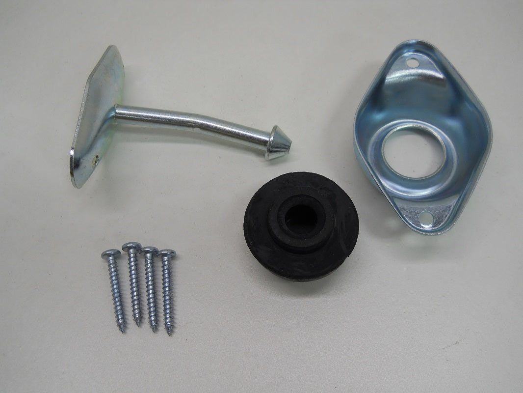 RV Camper Trailer Door Stop Holder Latch / Metal Plunger Kit / 3" Angled Rod