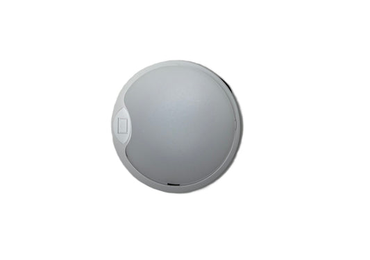 One White LED White Base 4.5-inch Round Camper RV Trailer Dome Light NO Switch