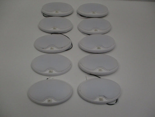 (10) White LED 6" Oval Camper RV Trailer Utility Dome Lights / Switch