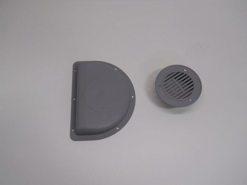 RV ATV Cycle Truck Cargo Work Trailer Side Air Vent Gray