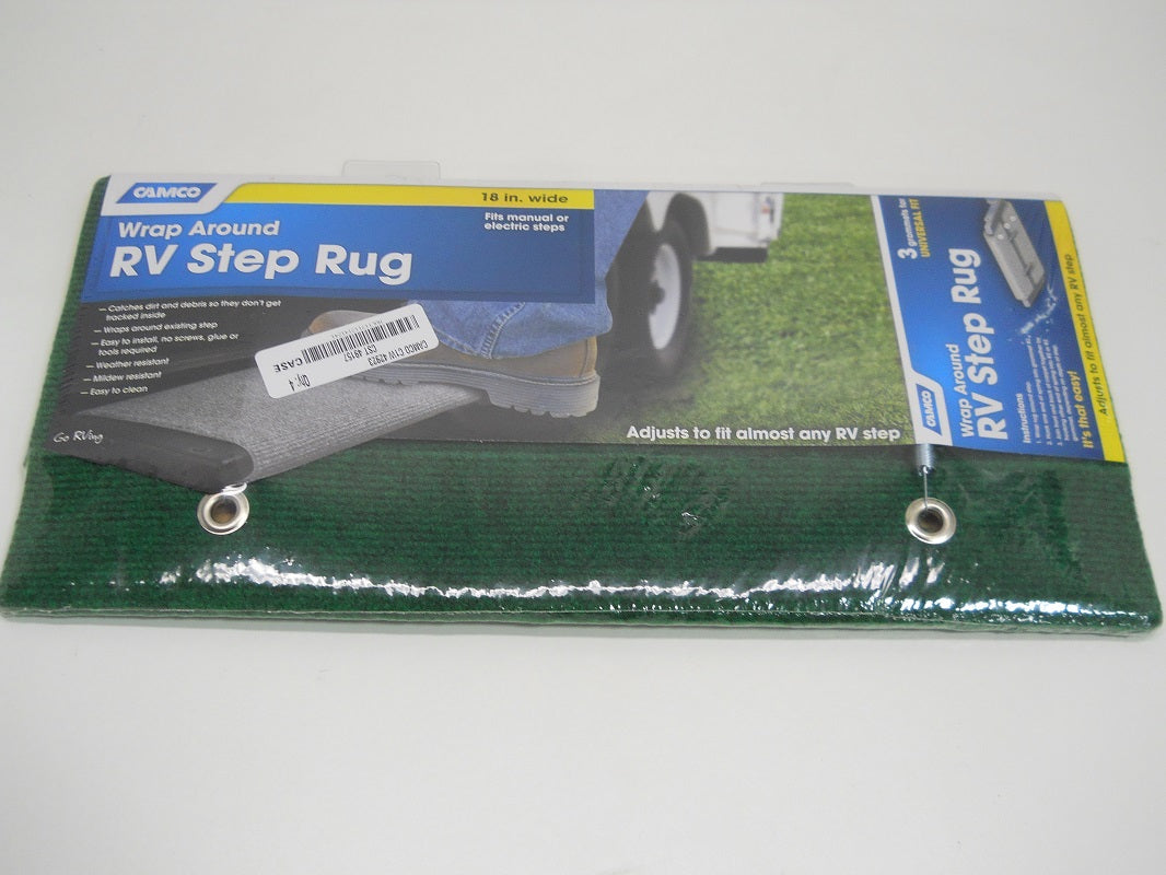 RV Camper Motor Home 5th Wheel Trailer Green Entry Door Step Carpet Rug Cover