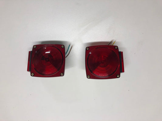 Red Square Under 80" Wide Combination Trailer Lights Side Marker RH and LH
