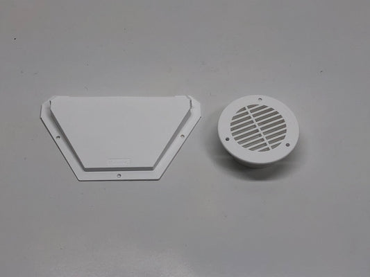 White RV ATV Cycle Truck Cargo Work Trailer Side Air Vents