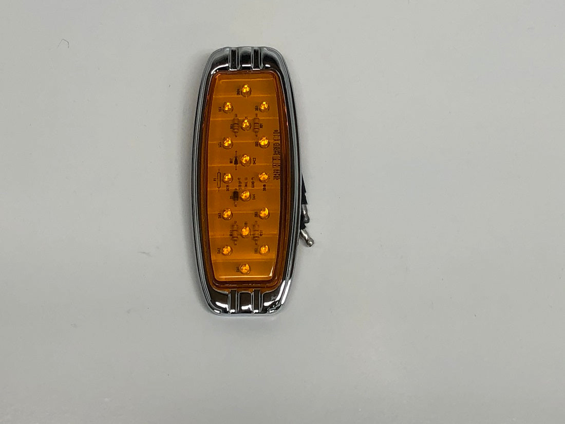 16 LED Retro Clearance/Marker Light - Flush Mount - Amber LED/Amber Lens