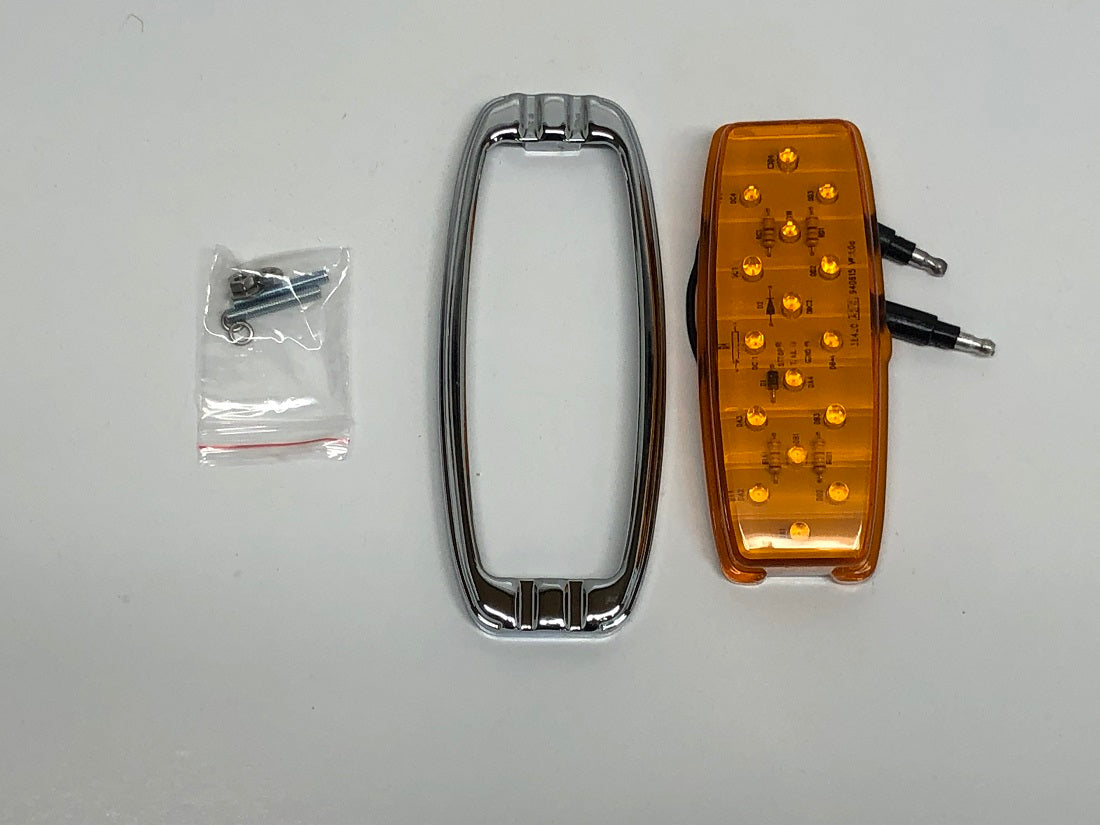 16 LED Retro Clearance/Marker Light - Flush Mount - Amber LED/Amber Lens