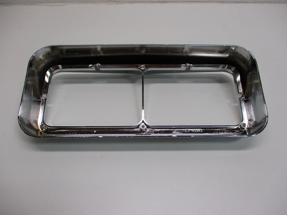 Headlight Bezel Dual Rectangular w/ Visor Peterbilt Fits Kenworth Freightliner Semi