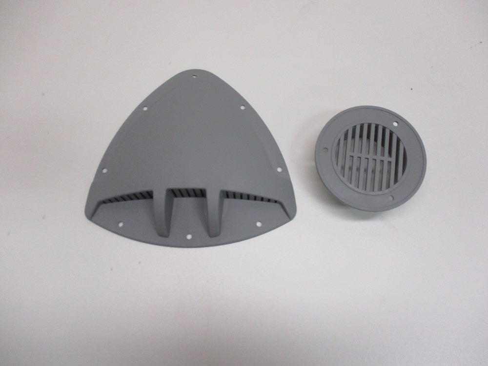 Unique Gray Aero Design RV ATV Cycle Truck Cargo Work Trailer Side Air Vent