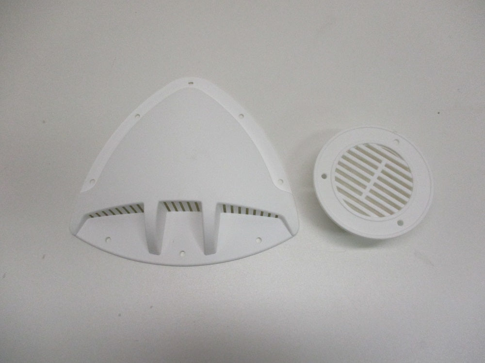 Unique White Aero Design RV ATV Cycle Truck Cargo Work Trailer Side Air Vent