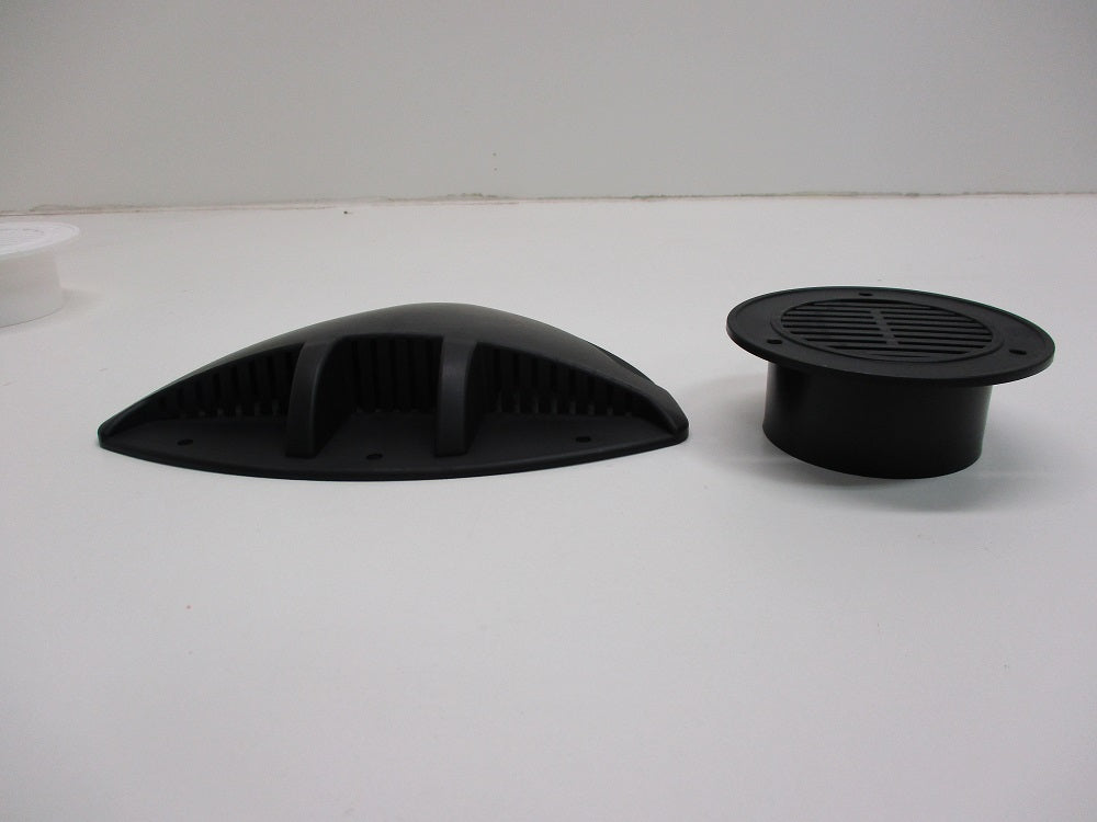 Unique Black Aero Design RV ATV Cycle Truck Cargo Work Trailer Side Air Vent