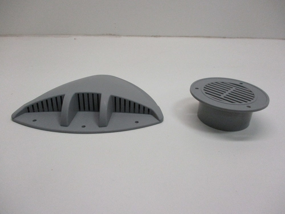 Unique Gray Aero Design RV ATV Cycle Truck Cargo Work Trailer Side Air Vent