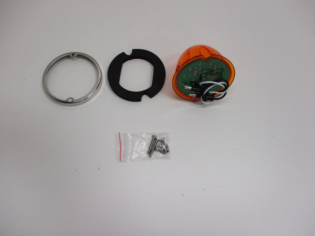 17 LED Watermelon Flush Mount Kit W/ Low Profile Bezel / Amber LED/Amber Lens