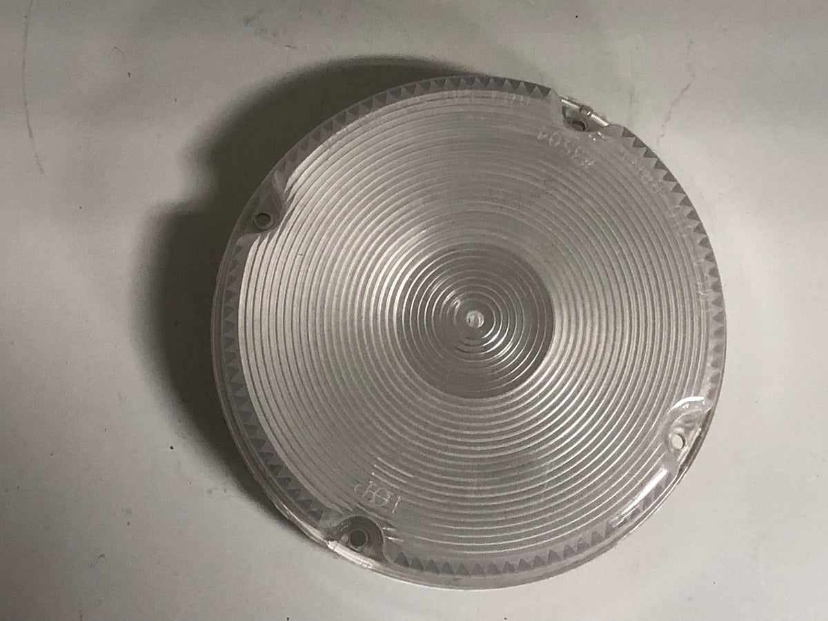 6.5" Round Taillight Housing Only Clear Lens Bus RV Camper