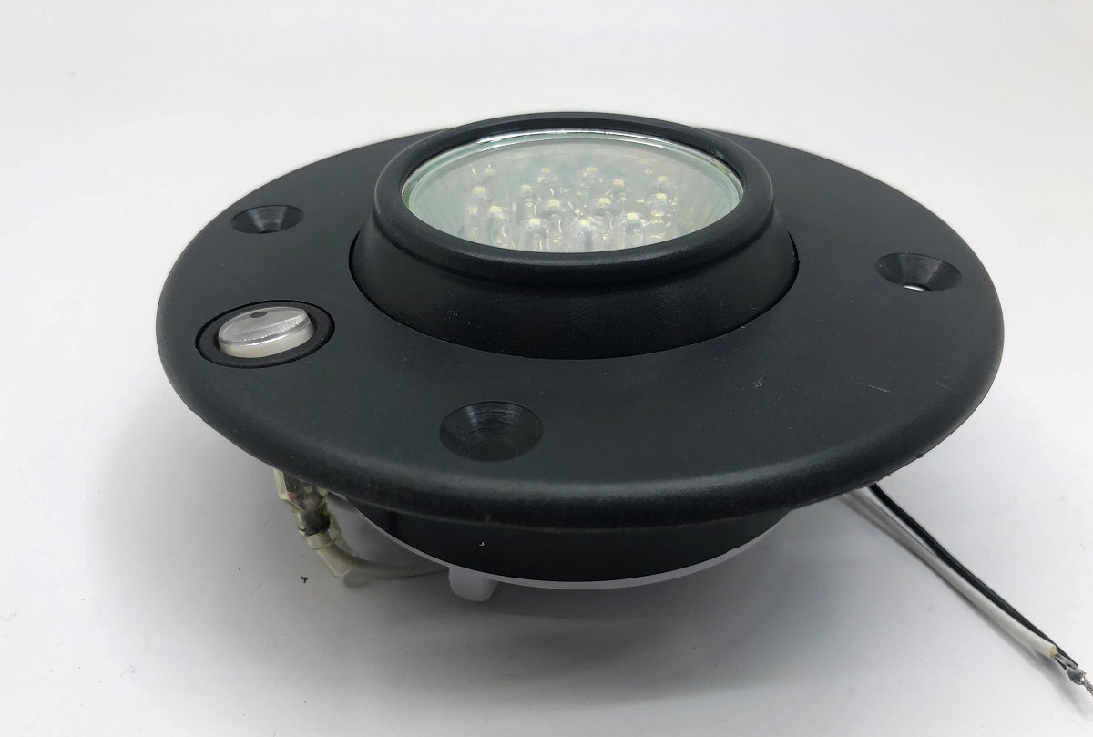 4.5" Round Black Base 18 LED Dome Ceiling Recessed Mount Light. RV Camper Coach