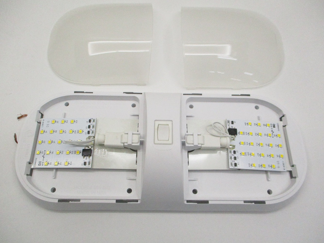Double White LED Motorhome RV Bus Trailer Utility Dome Light / On Off Switch