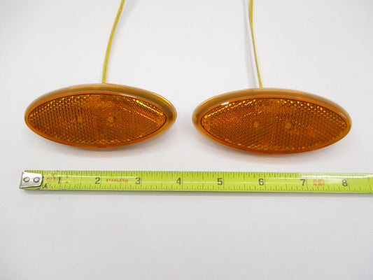 (2) 4" Amber LED Side Marker Clearance Lights Truck Trailer Camper RV Lights