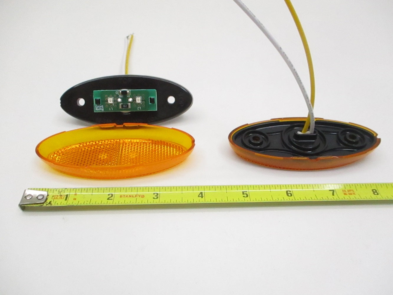 (2) 4" Amber LED Side Marker Clearance Lights Truck Trailer Camper RV Lights