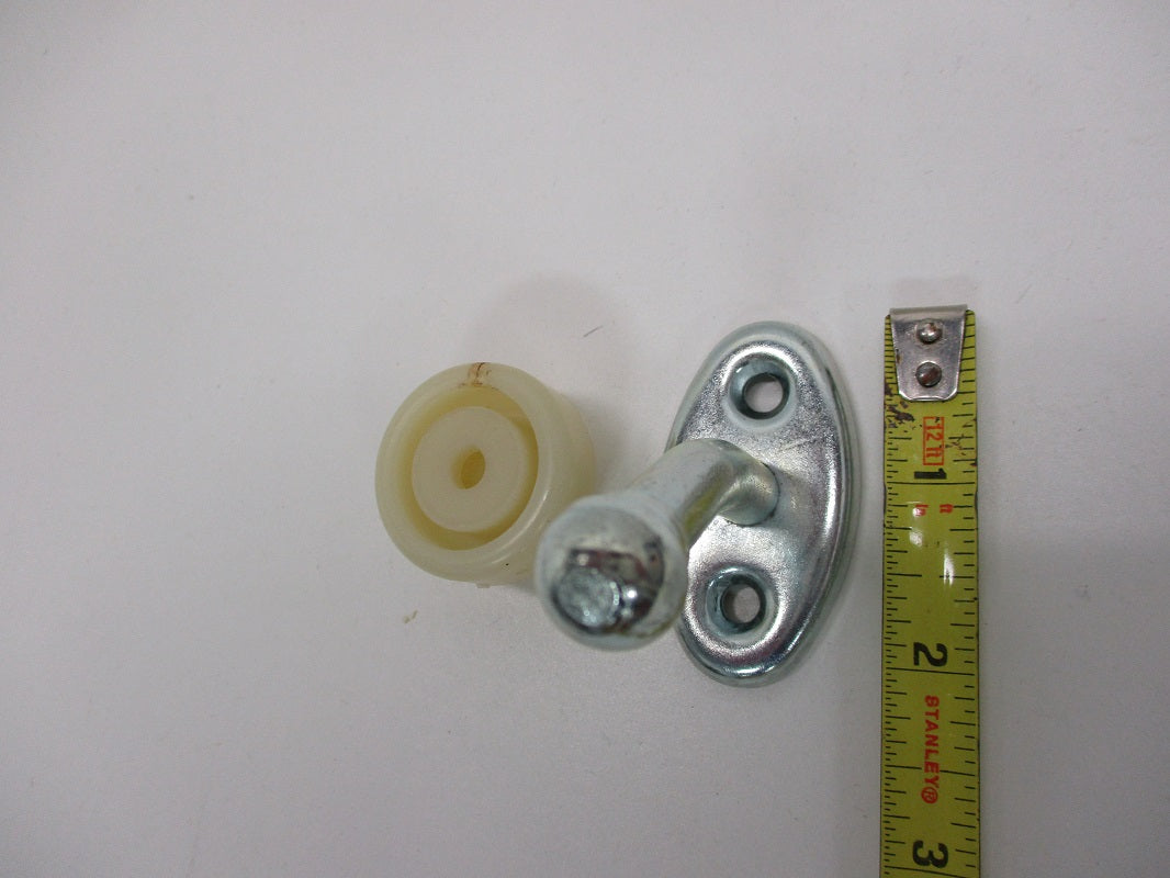 RV Camper Trailer Door Stop / 3" Short Bent Aluminum Doorstop With Rubber Cap