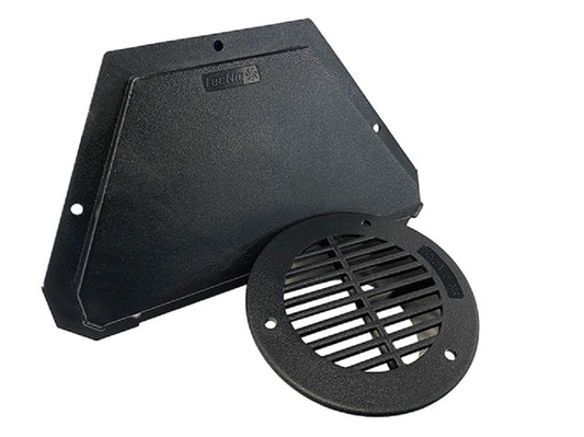 Black RV ATV Cycle Truck Cargo Work Trailer Side Air Vents