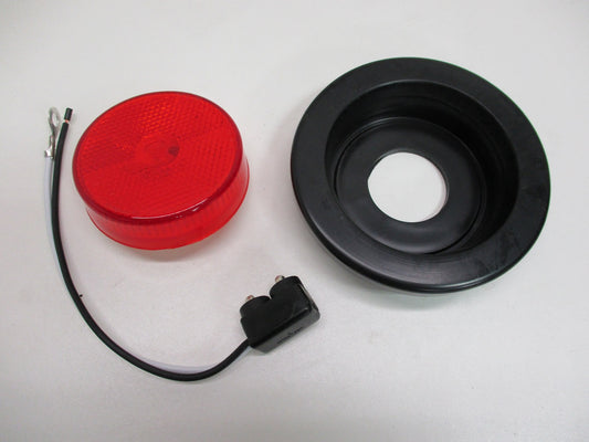 Red Incandescent 2.5" Round Truck Trailer Side Marker Clearance Light Kit