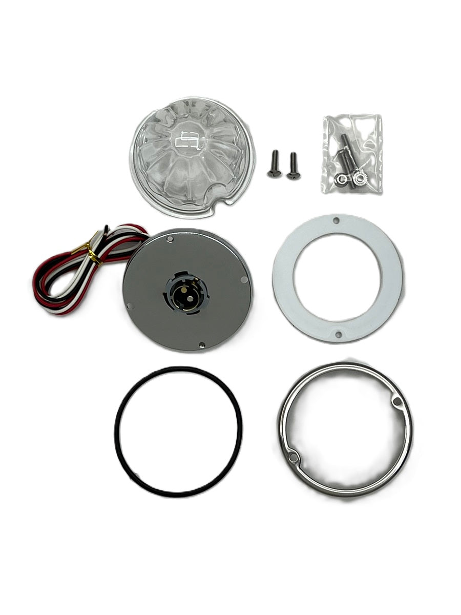 Gen2 Clear Glass Watermelon Glass Flush Mount Light Kit With 1157 Bulb Socket