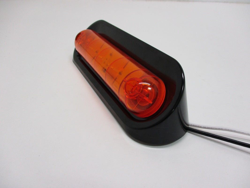 Amber LED 12V RV Camper Trailer Porch Security Light / Angled Black Base