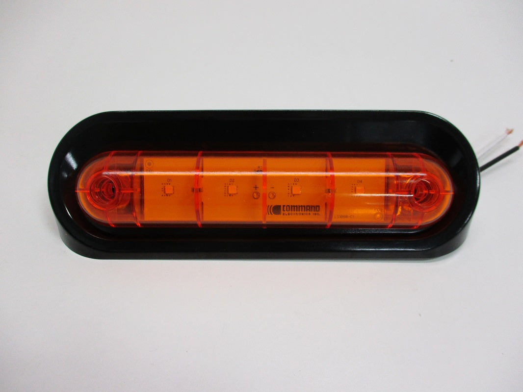 Amber LED 12V RV Camper Trailer Porch Security Light / Angled Black Base