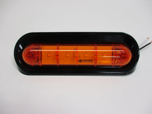 Amber LED 12V RV Camper Trailer Porch Security Light / Angled Black Base