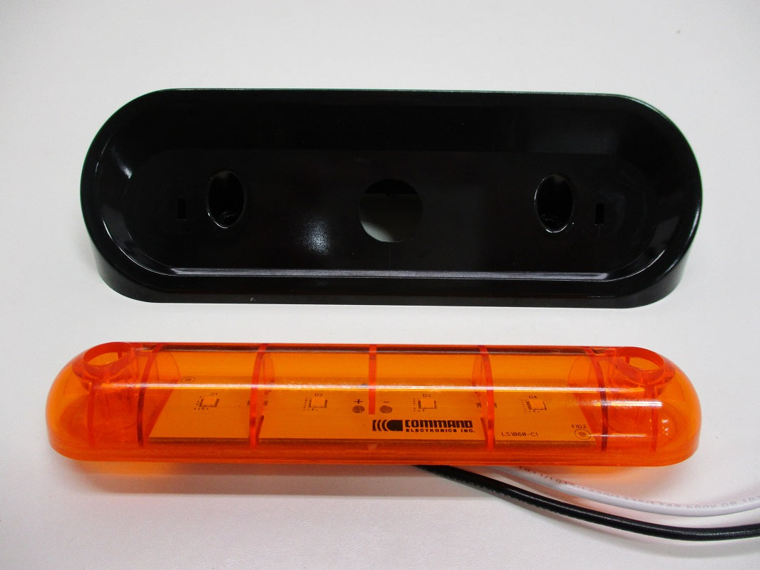 Amber LED 12V RV Camper Trailer Porch Security Light / Angled Black Base