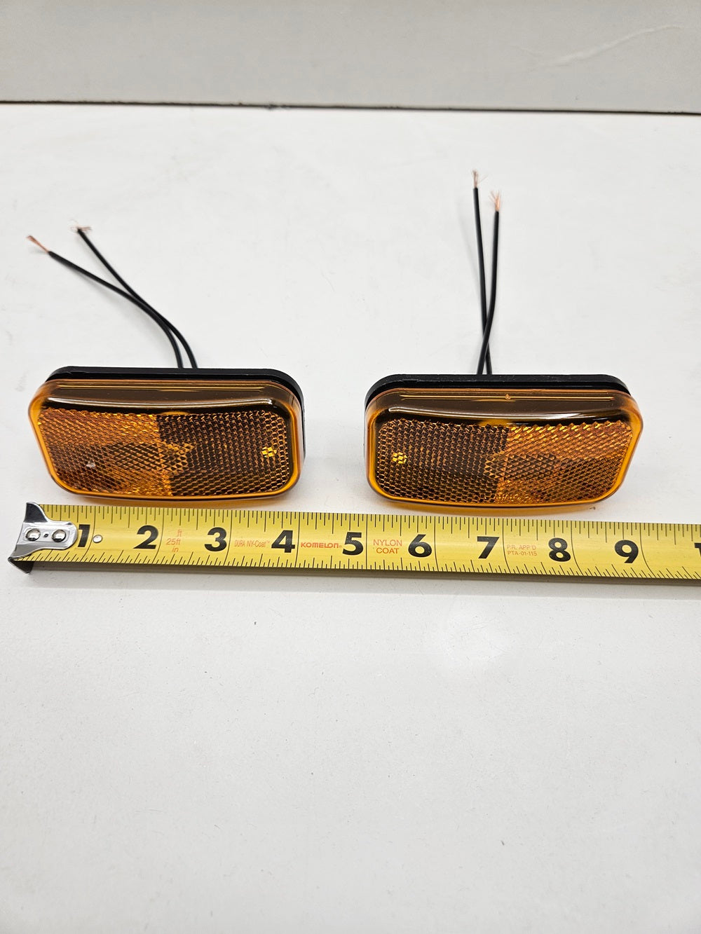 (2) 4" Amber Incandescent Side Marker Clearance Lights Trailer Camper RV Lights