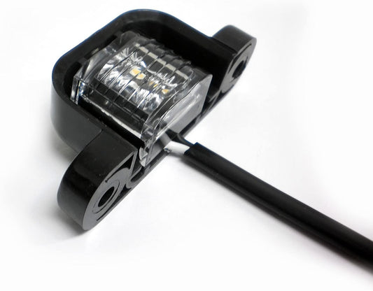 TecNiq LED License Plate Lamp Black Plastic Housing Truck Trailer RV Camper