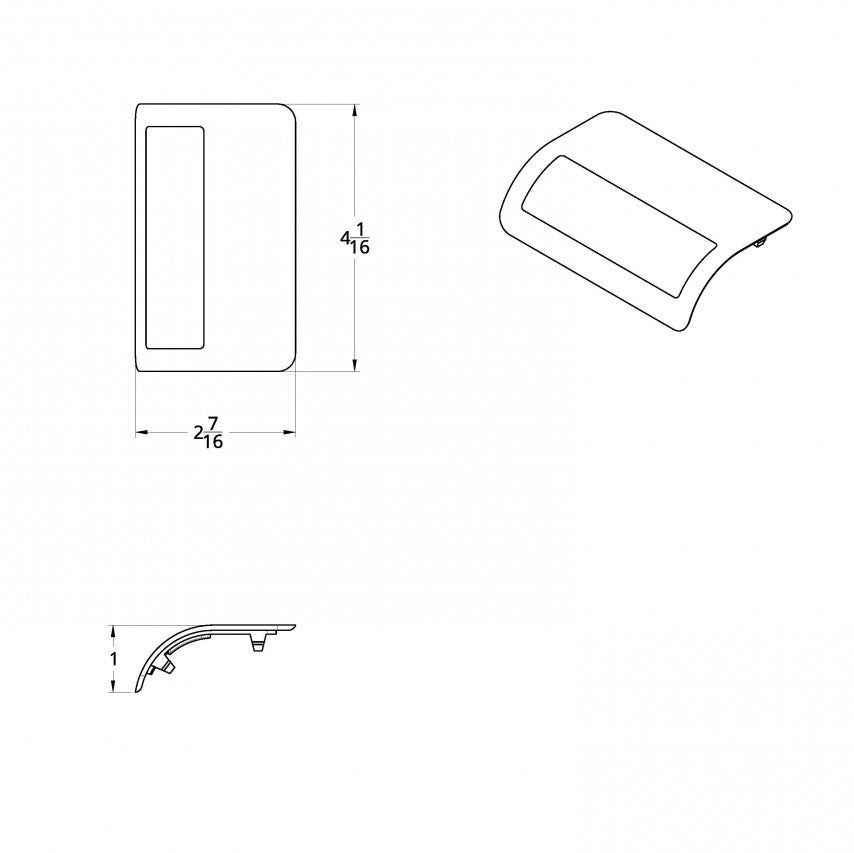2006+ Peterbilt Blue Passenger Door Pocket Light Lens Models 379 389 388 386