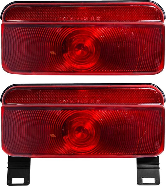 RV Camper Trailer Stop Turn Brake Tail Lights 003-81B License Light / Black Base