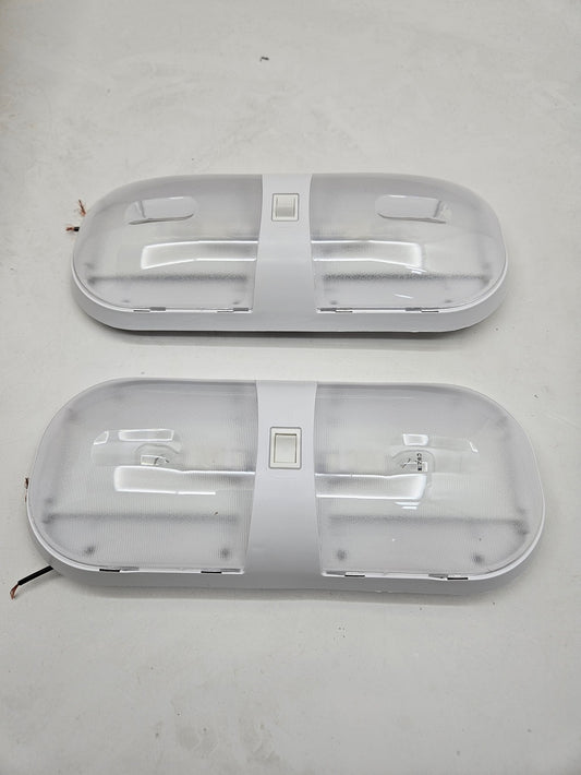 (2) Command 001-902 RV Bus Trailer Dome Ceiling Lights / Double Bulb W/ Switch