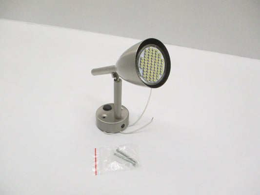 LED Courtesy Reading Accent Light RV Camper Trailer Swivel Wall Mount / Nickel