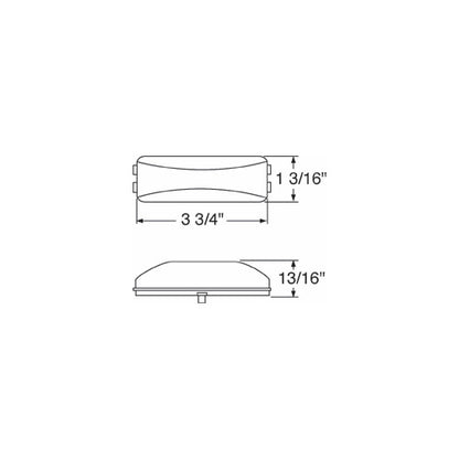Incandescent 3.75" Red Truck Trailer Side Marker Clearance Lights