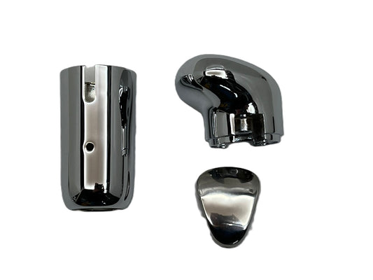 Fits eaton Fuller 13/15/18 Chrome Metal Gearshift Knob Kit. Lower Brck, SS Cover