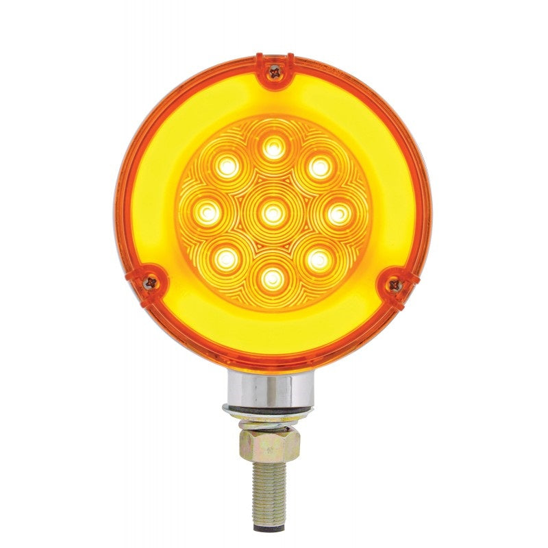 (2) 54 LED Red Amber Halo Glow Side Marker Turn Signal Semi Truck Fender Lights