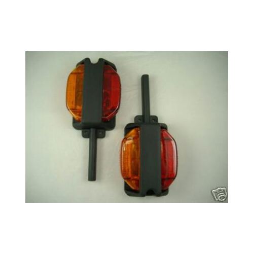 Set Of 20 Red + Amber LED Side Marker Clearance Lights Trailer Truck Pickup Ship - Foto 10