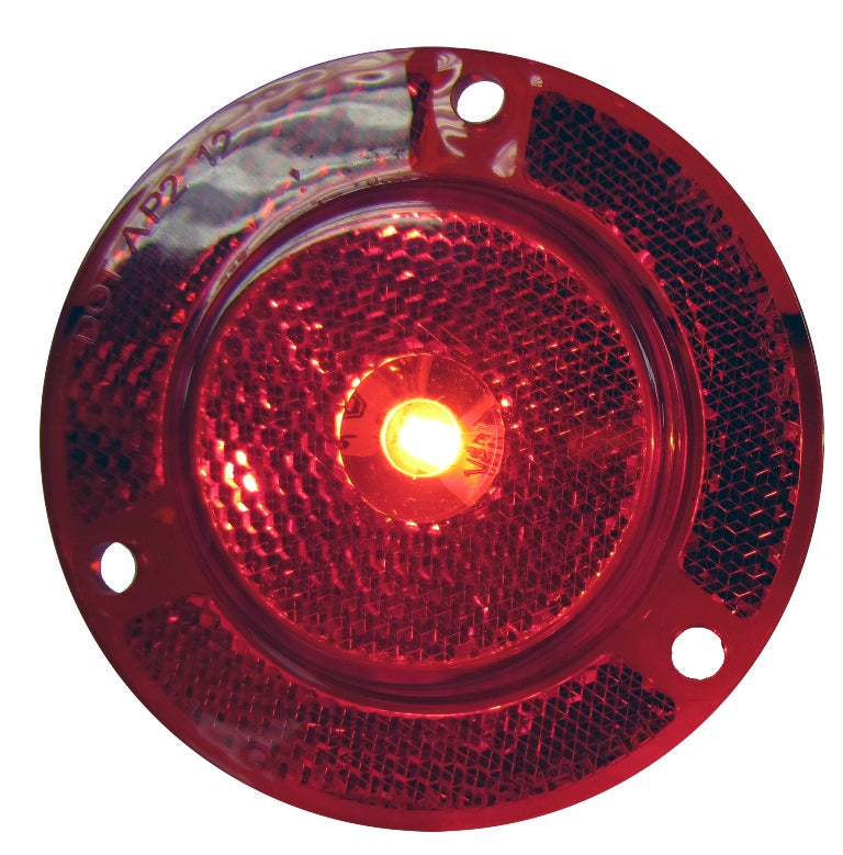 Red 2" Round LED Marker Clearance Light